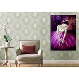 Painting by numbers ballet dancer in purple dress