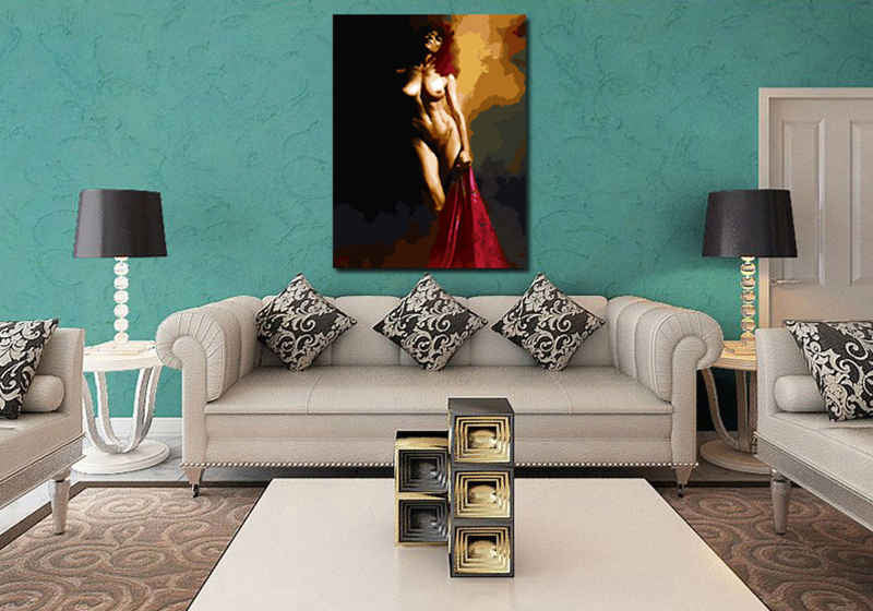 Painting by Numbers for Adults Nude Woman with Cloth