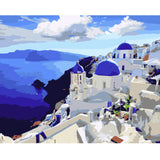 Painting by Numbers for Adults Santorini Greece