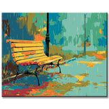 Painting by Numbers Pictures Bench in The Rain
