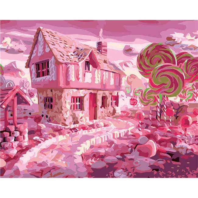 Paint by Numbers Purple House