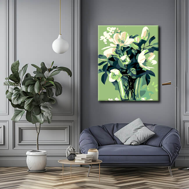 Painting by Numbers White Iris