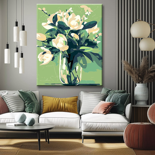 Painting by Numbers White Iris