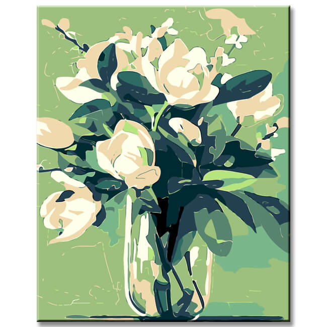 Painting by Numbers White Iris