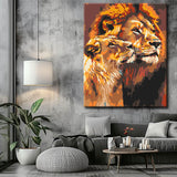 Painting by Numbers Animals Lions Couple