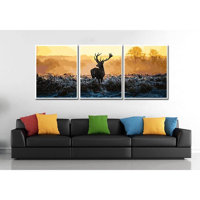 Paint by Numbers Triptych Wild Early Fog