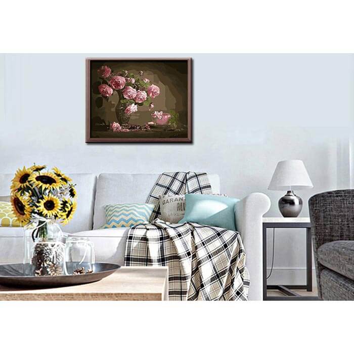 Paint by numbers peonies