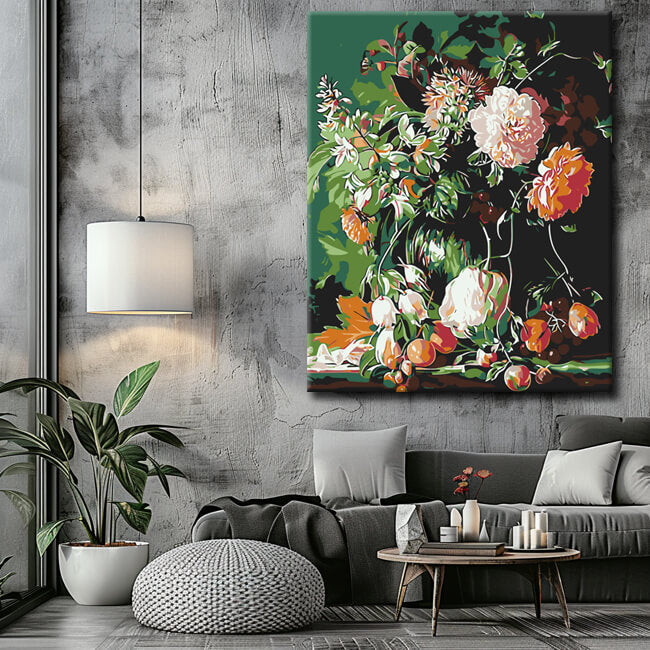 Painting by numbers still life fruit