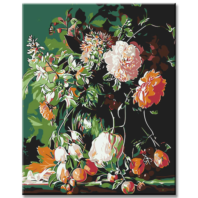 Painting by numbers still life fruit