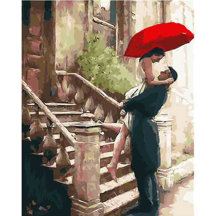 Painting by Numbers Pictures of Lovers on Stairs