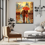 Painting by Numbers Pictures Loving Couple Under Umbrella
