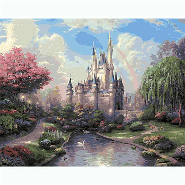 Painting by numbers dream castle