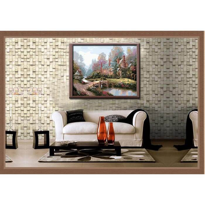 Painting by numbers villa with stream