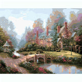 Painting by numbers villa with stream