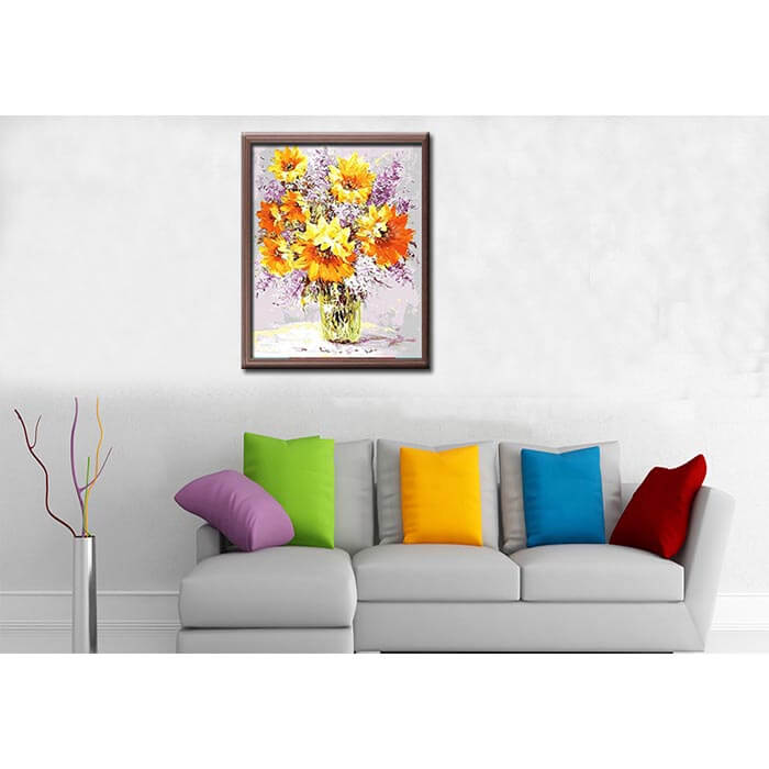 Paint by Numbers Yellow Flowers