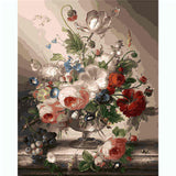 Painting by numbers bouquet of roses