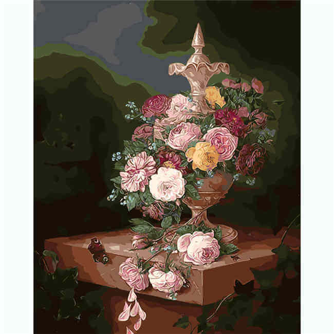 Paint by numbers peonies