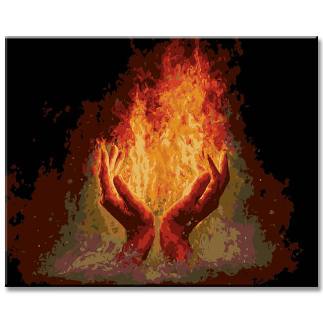 Paint by Numbers Flame Ribbon