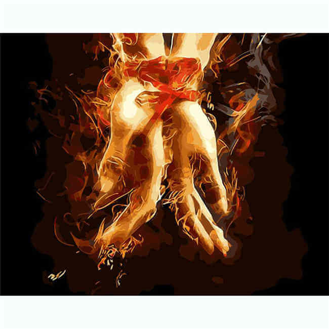 Paint by Numbers Flame Ribbon