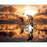 Painting by Numbers Cyclists