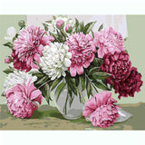 Paint by Numbers Pink Peonies