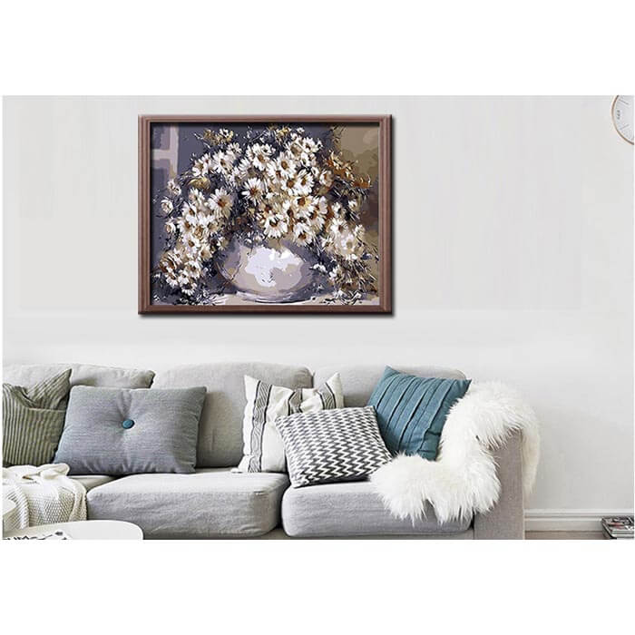 Painting by numbers daisies