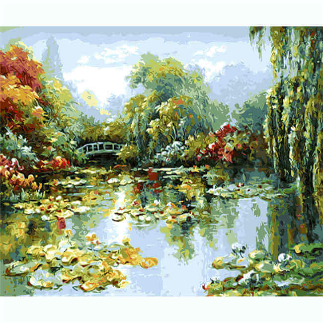 Paint by numbers water lilies