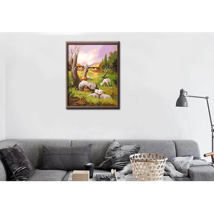 Paint by numbers sheep