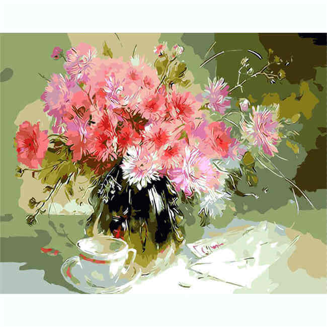 Painting by Numbers Pink Carnations