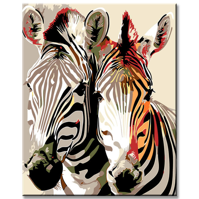 Paint by numbers zebra