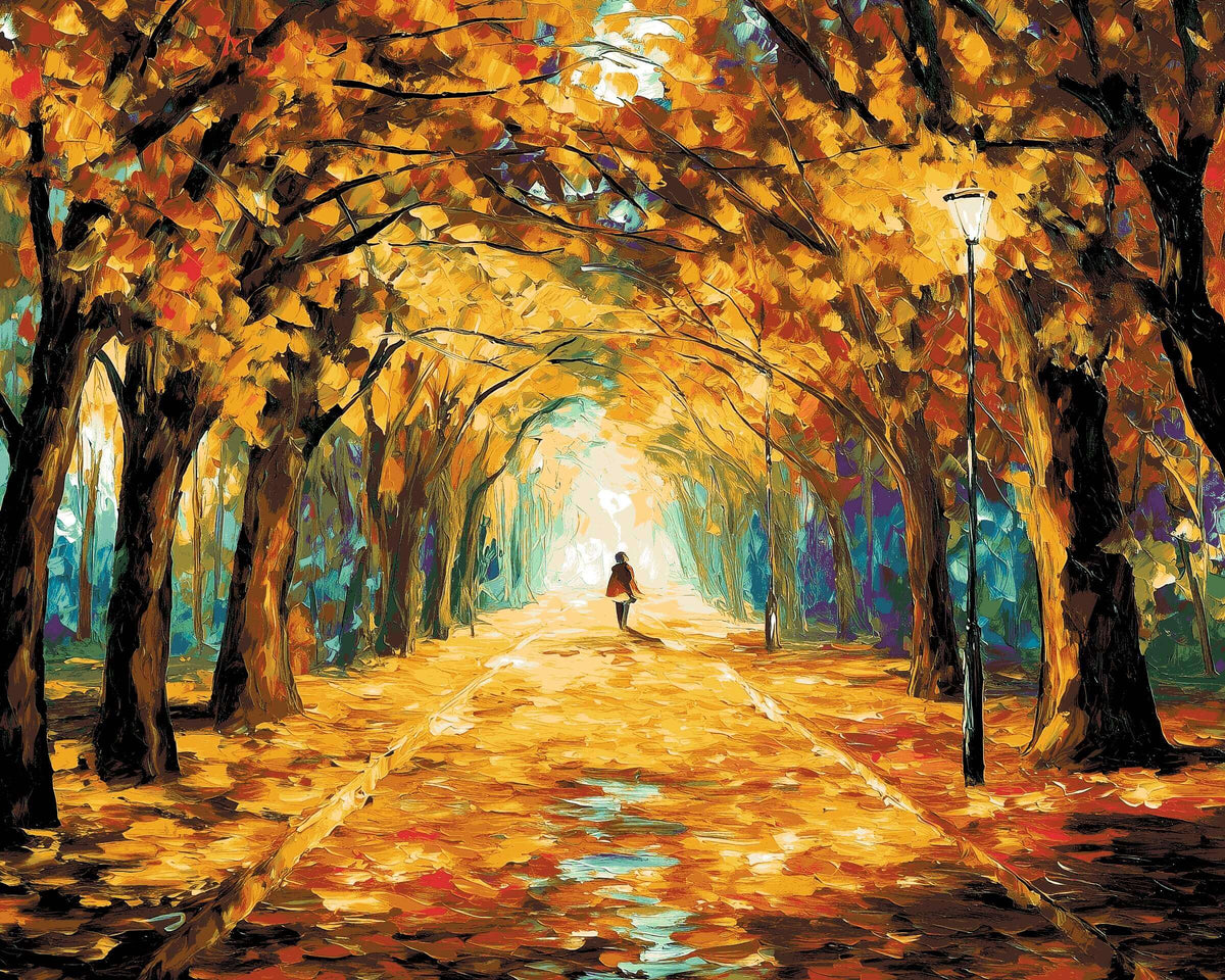 Painting by Numbers Pictures Walking with Dog