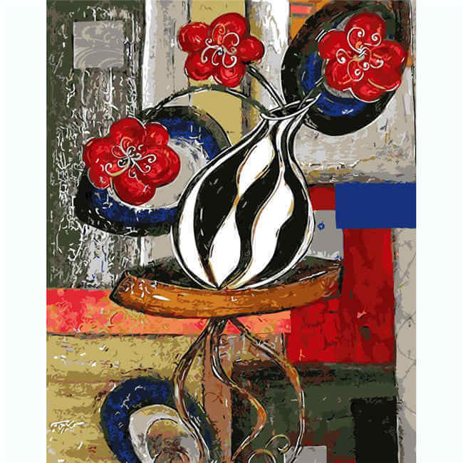 Painting by Numbers Pictures Vase Abstract