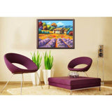 Painting by Numbers Flowers Lavender Field with House