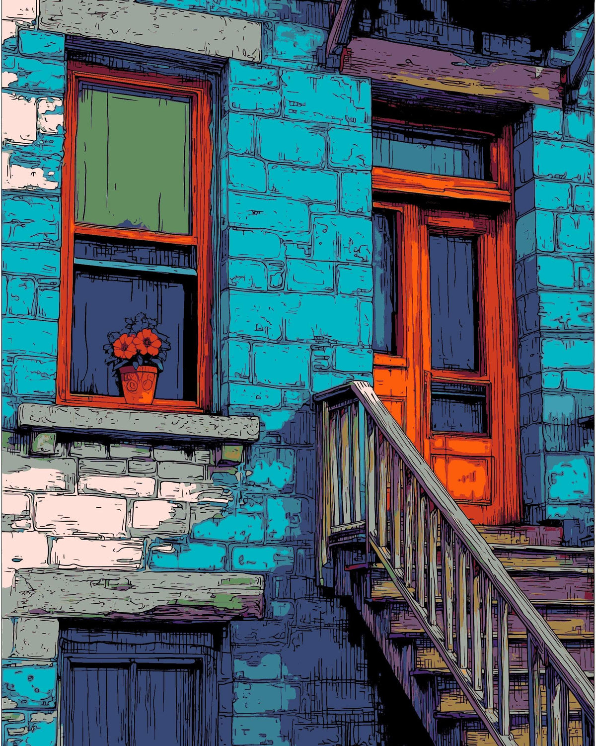 Painting by Numbers Tahlen Gate with inlays