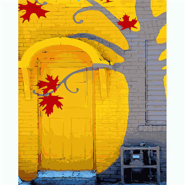 Painting by Numbers Pictures Yellow Door