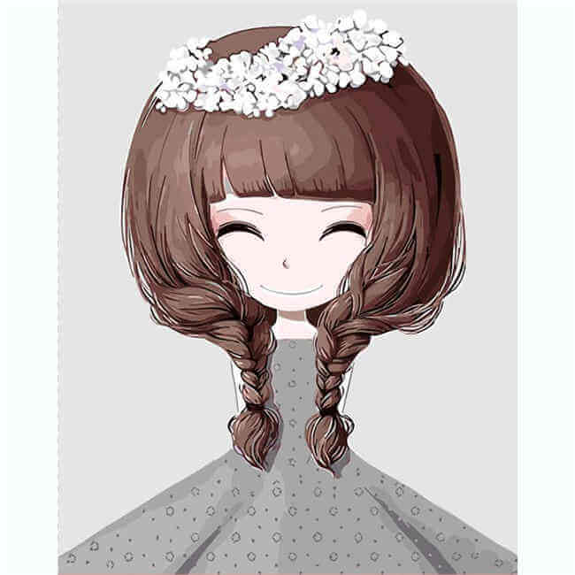 Painting by numbers Little Princess with wreath