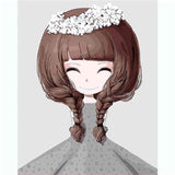 Painting by numbers Little Princess with wreath