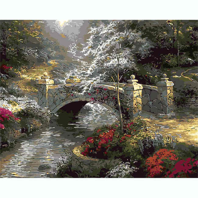 Painting by Numbers Pictures of A Stone Bridge