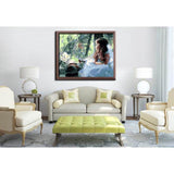 Painting by numbers child with cat