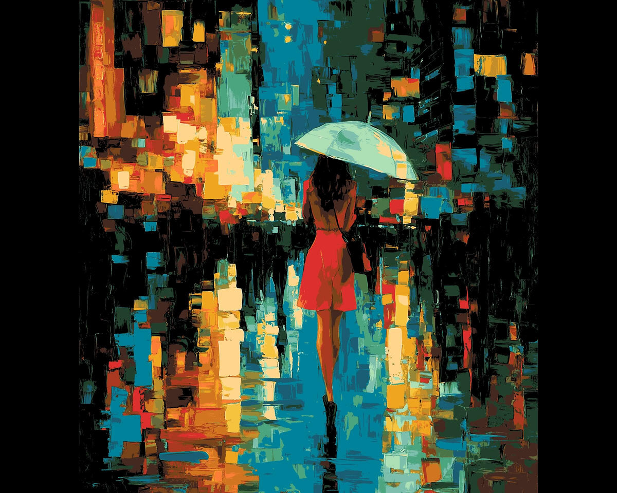 Painting by Numbers People Woman with A Parasol