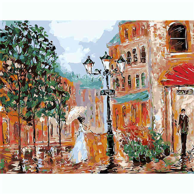 Painting by Numbers People Woman with A Parasol