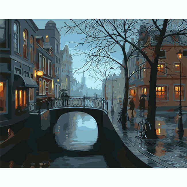 Painting by Numbers Holland Amsterdam Canal