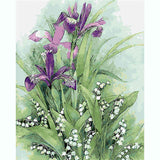 Painting by Numbers Flowers Lilies of The Valley and Irises