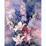 Painting by Numbers Flowers Delphinium and Iris