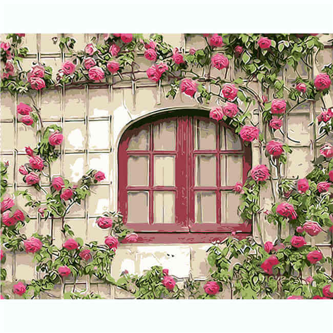 Paint by Numbers Rose Vines