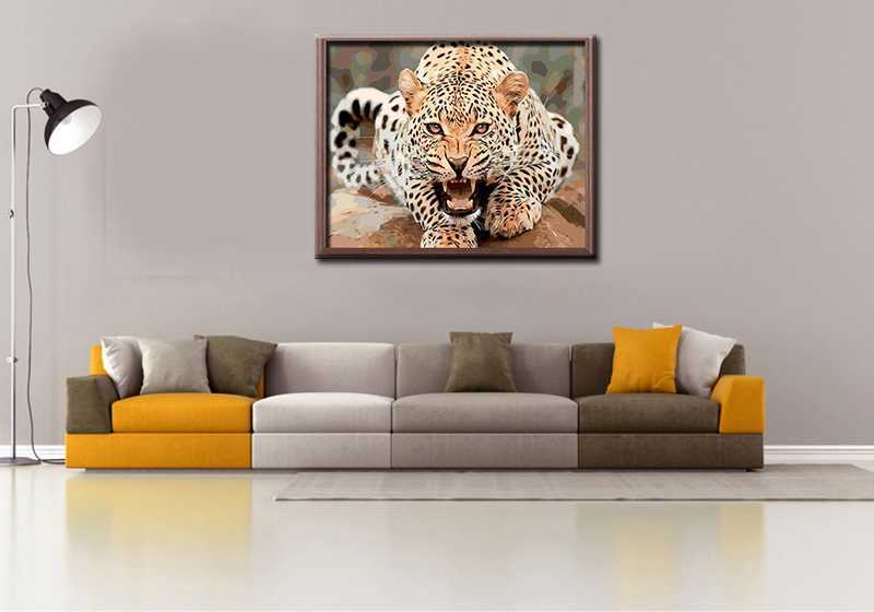 Painting by Numbers Animals Leopard