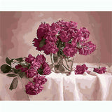 Painting by Numbers Bouquet of Roses Pink