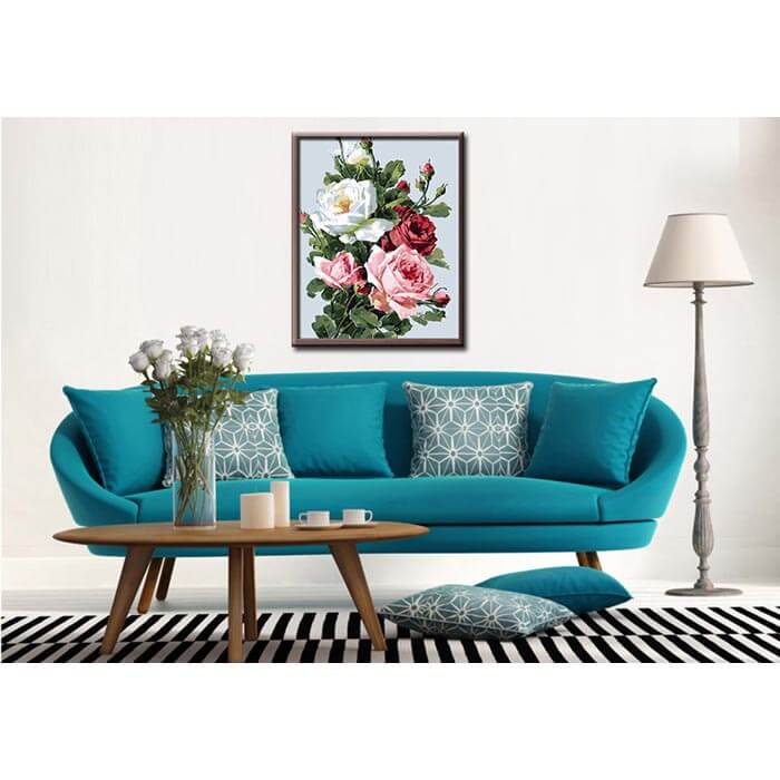 Paint by numbers rose vine