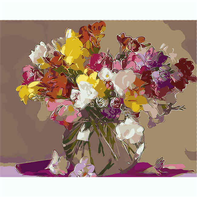 Paint by Numbers Freesias