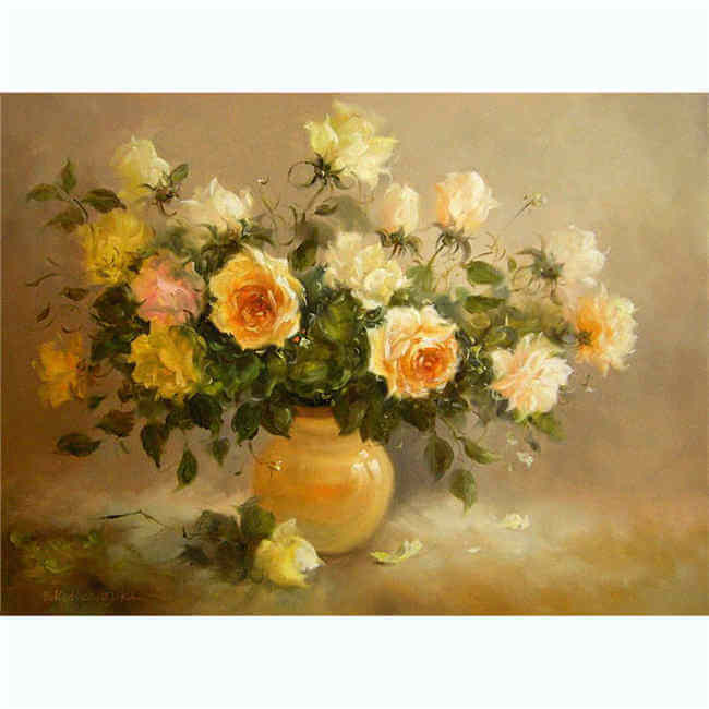 Paint by Numbers Yellow Roses